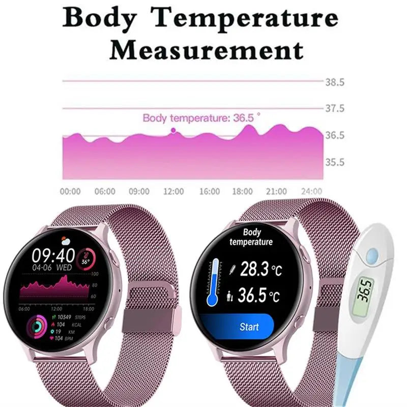 RACHA 2024 Fashion Smart Watch Ladies Heart Rate Blood Pressure Custom Dial Sport Fitness Watch Men Woman Waterproof Smartwatch Women