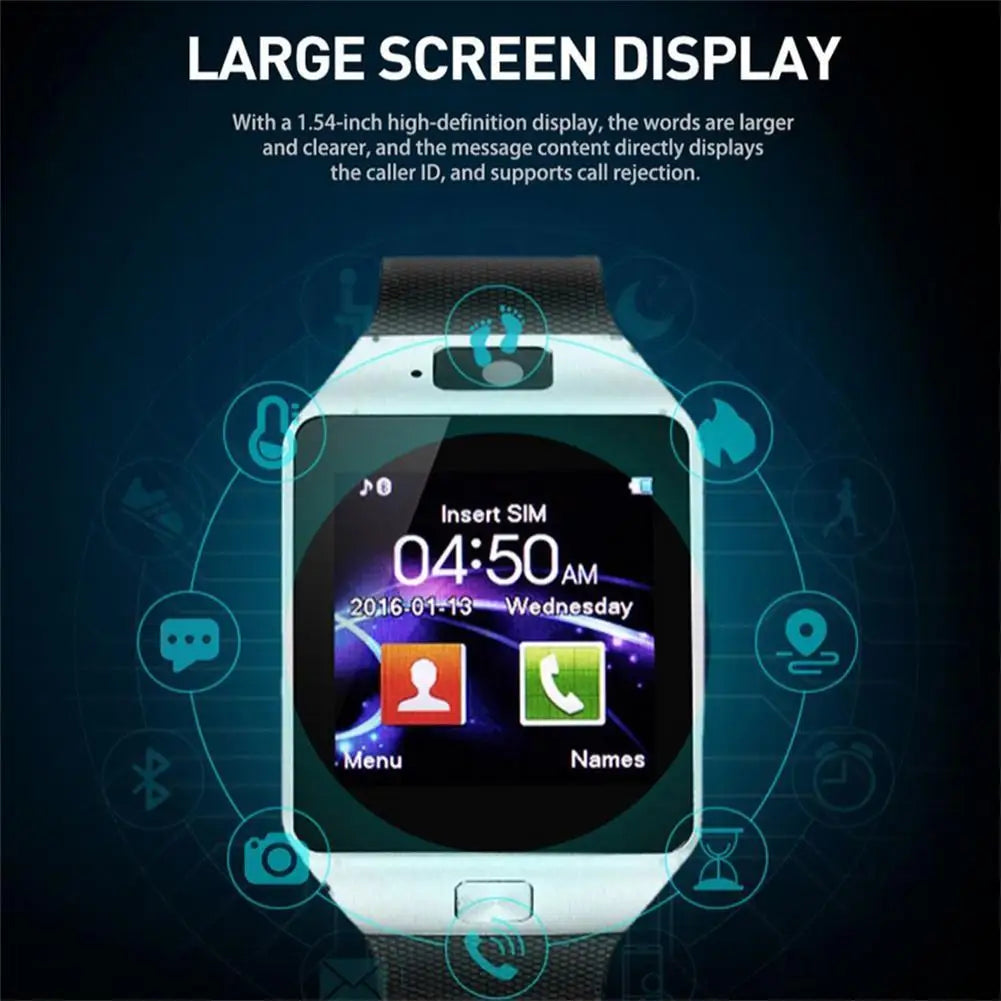 RACHA DZ09 Smart Watch Fitness Tracker Smart Watches 1.56" HD Color Screen Smartwatch Extra-Long Battery Life Sleep Monitor